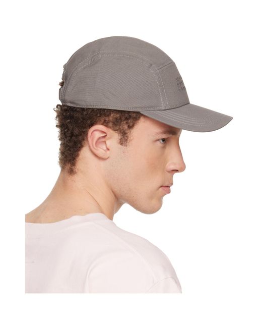 MM6 by Maison Margiela Gray Logo Embroidered Baseball Cap for men