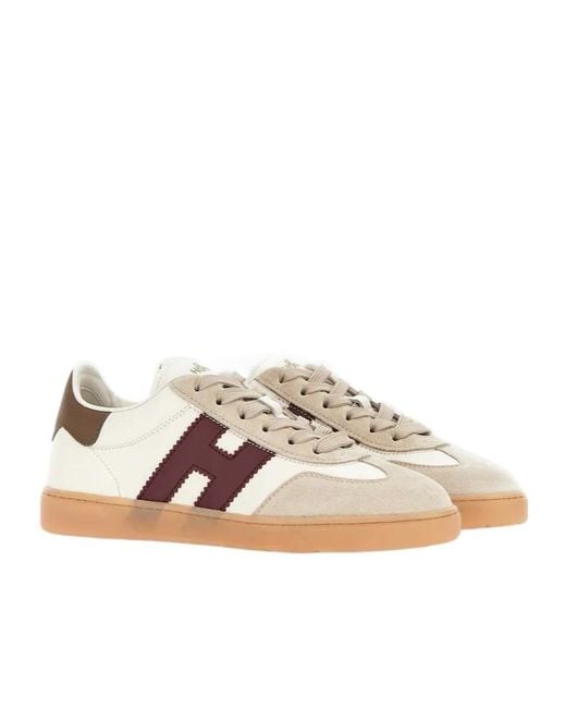 Hogan Brown Cool Side H Patch Sneakers