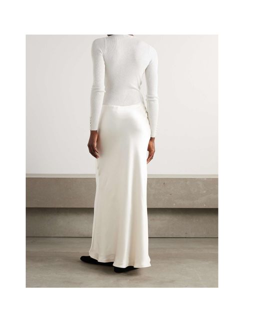 Gabriela Hearst White Kerry Lace Trimmed Dress