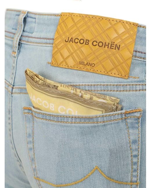Jacob Cohen Blue Slim Fit Five-Pocket Jeans for men
