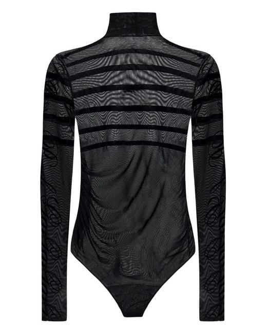 Jean Paul Gaultier Black Long-Sleeved Bodysuit