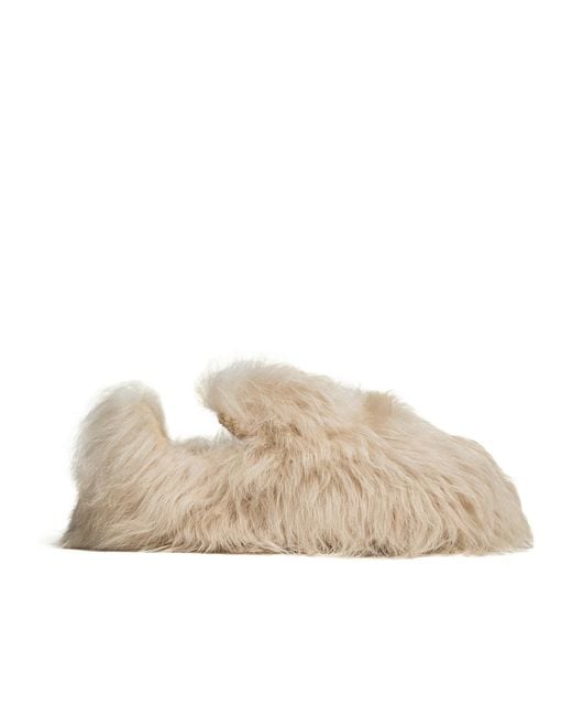 Moncler Natural Snug Shearling Flats