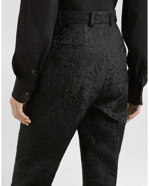 Dolce & Gabbana Black Jacquard Trousers
