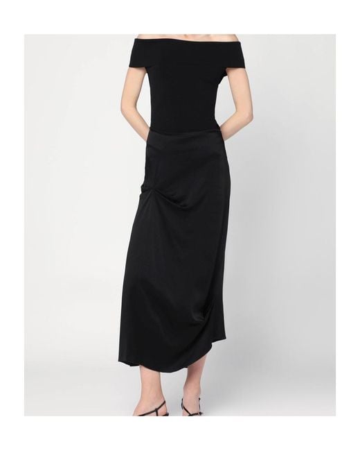 Anine Bing Black Off-Shoulder Top