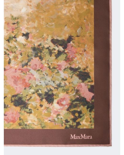 Max Mara Metallic Silk Twill Foulard