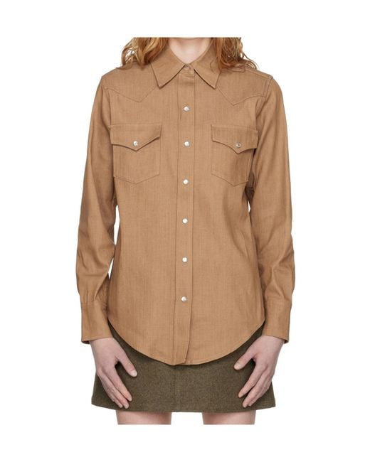 A.P.C. Natural Chest-Pocket Buttoned Shirt