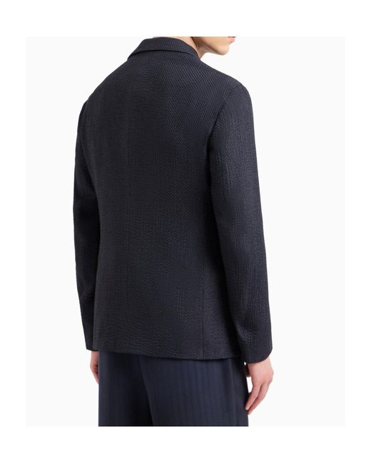 Giorgio Armani Black Single-Breasted Blazer for men