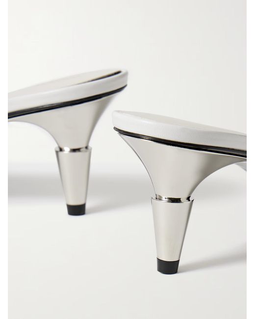 Proenza Schouler White Pointed-Toe Leather Mules
