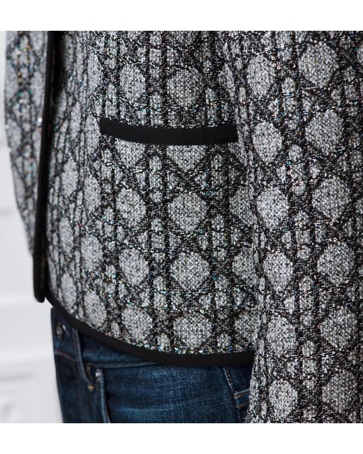 Dior Gray Macrocannage Cropped Jacket