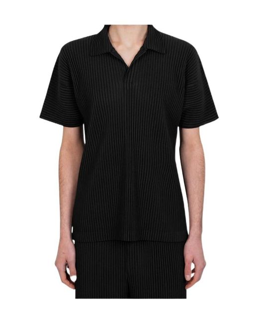 Homme Plissé Issey Miyake Black Homme Plissé Issey Miyake Basics Polo Shirt for men