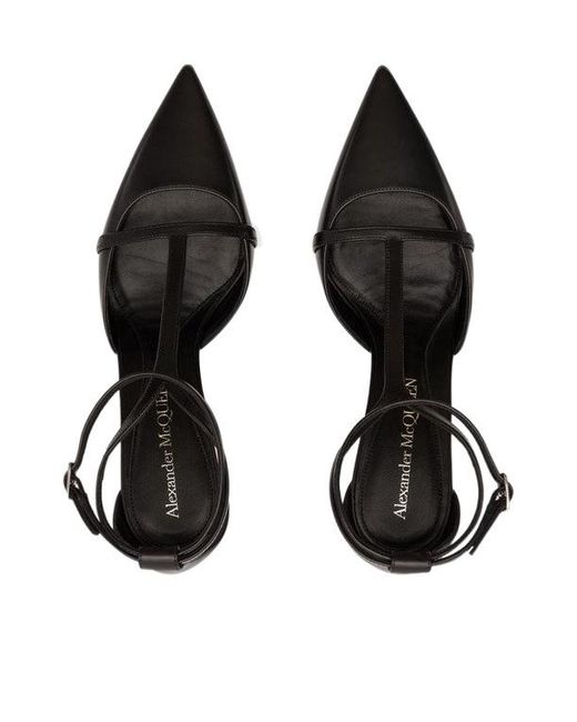 McQueen Black 90Mm Leather Pumps