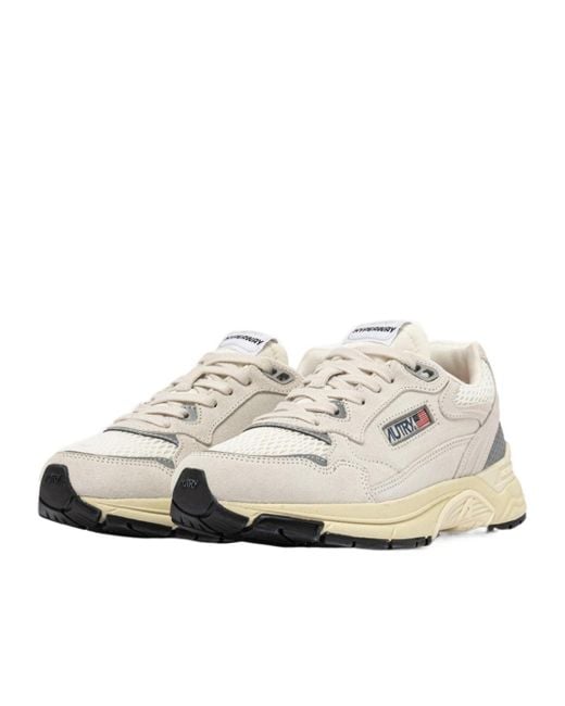 Autry White Hyperway Low-Top Sneakers