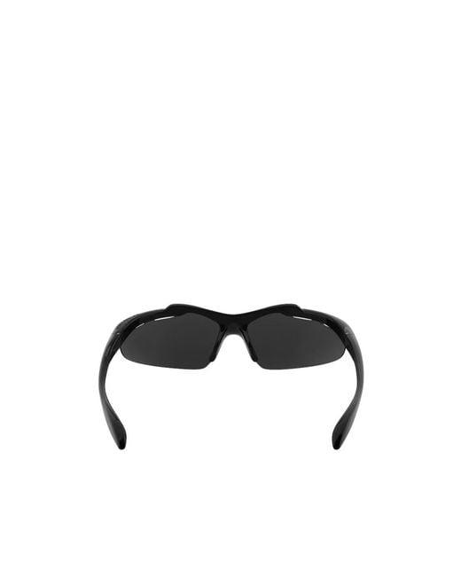 Balenciaga White Eyewear Wrap-Around Frame Sunglasses