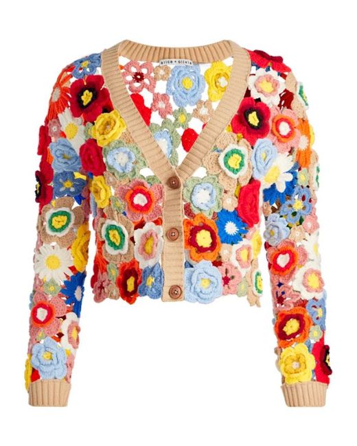 Alice + Olivia White Bradley Cardigan
