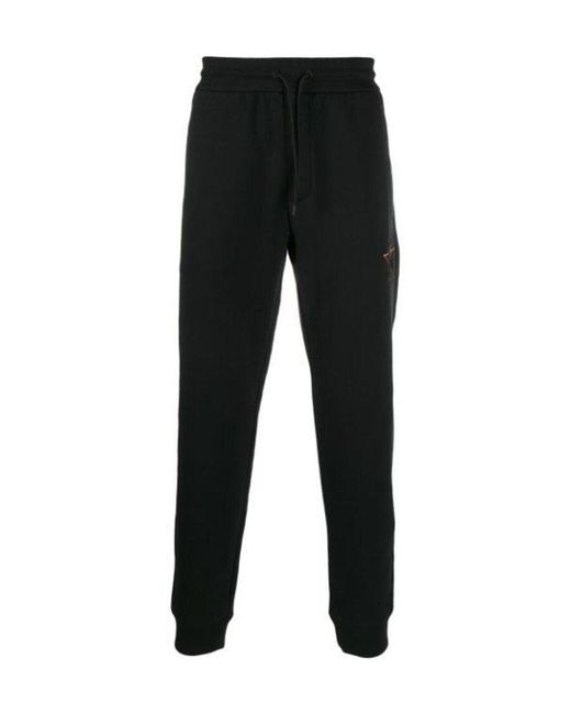 Emporio Armani Black Star Motif Track Pants for men
