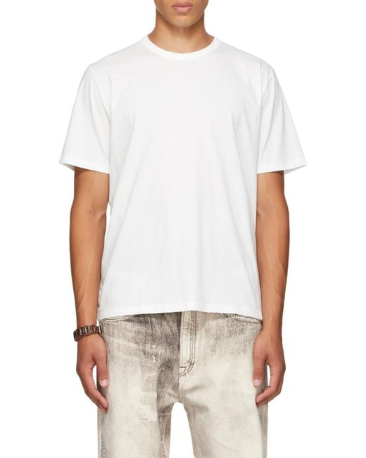 Our Legacy White New Box Crewneck Jersey T-Shirt for men