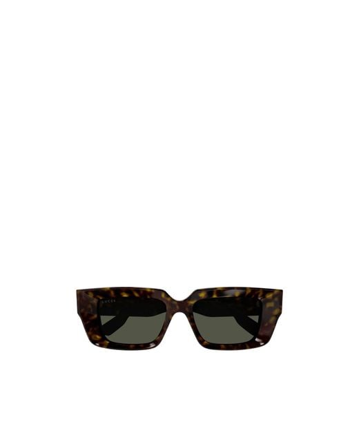 Gucci Black Eyewear Rectangle Frame Sunglasses for men