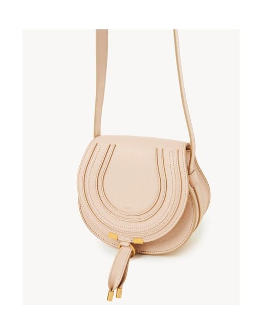 Chloé Natural Marcie Leather Crossbody Bag