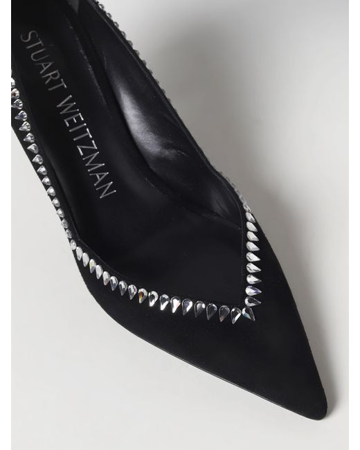 Stuart Weitzman Black Cusp High-Heeled Shoes