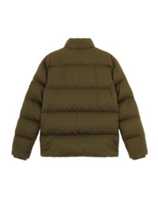 Stone Island Green Logo Patch Zipped Padded Jacket for men