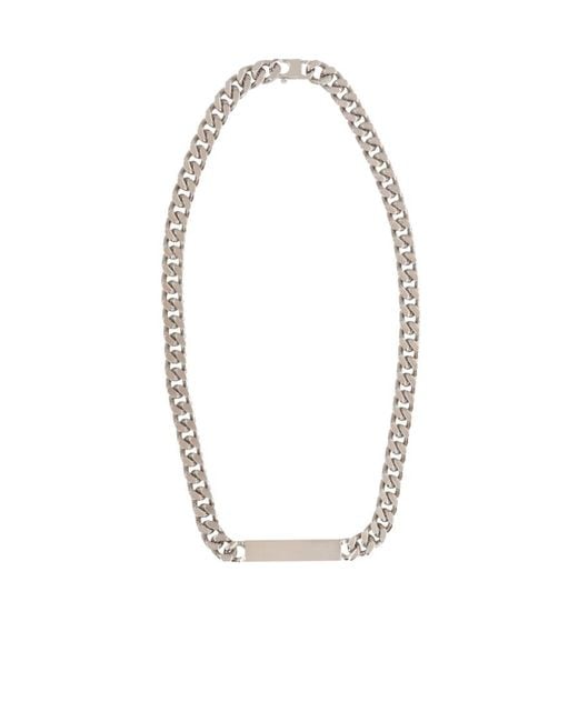 MM6 by Maison Margiela Metallic Logo-Debossed Chain-Linked Necklace