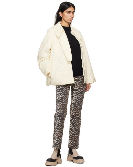 Ganni Natural Quilted Jacket