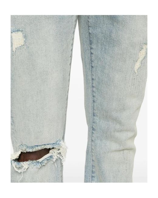Purple Brand Blue Ripped Jeans for men