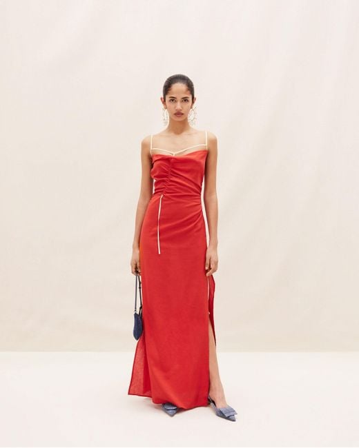 Jacquemus Red La Robe Gaua Long Dress