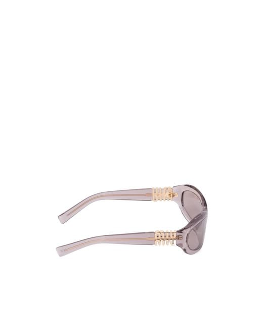 Miu Miu Pink Miu Glimpse Sunglasses
