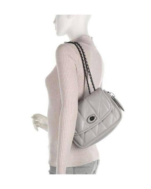 COACH Gray Pillow Madison Shoulder Bag