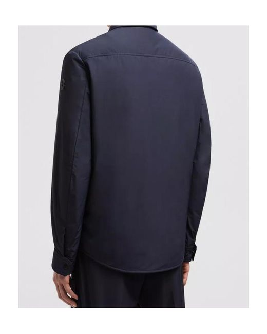 Moncler Blue Oustalous Down Shacket for men