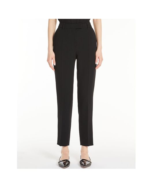 Max Mara Black Studio High Waist Straight Leg Pants