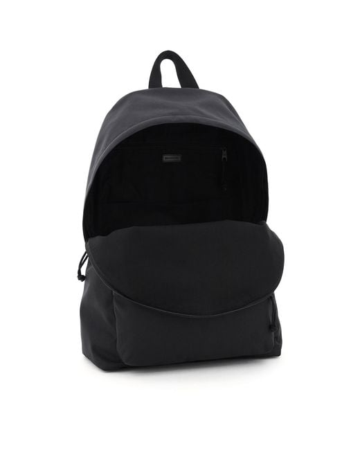 Balenciaga Black Logo Zipped Backpack for men