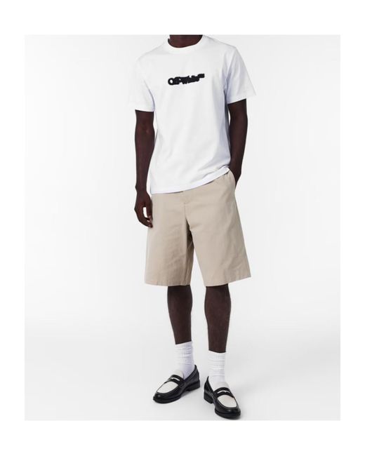 Off-White c/o Virgil Abloh White Logo Crew Neck T-Shirt for men