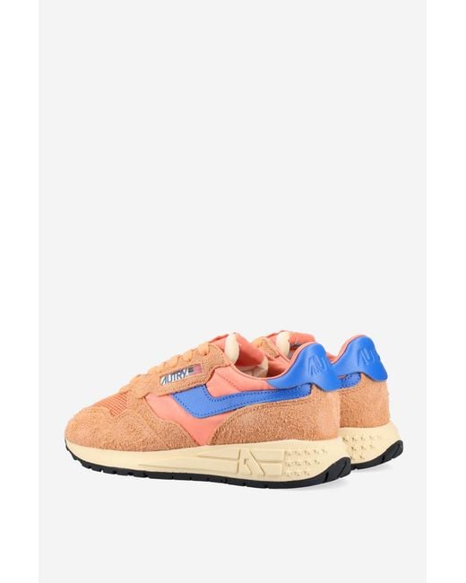 Autry Pink Lace-Up Sneakers