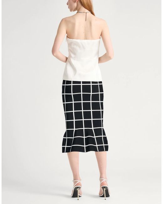 Marni Black Checked Flared Skirt