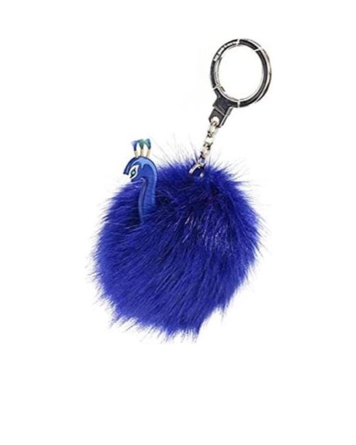 Kate Spade Blue Peacock Pattern Key Chain