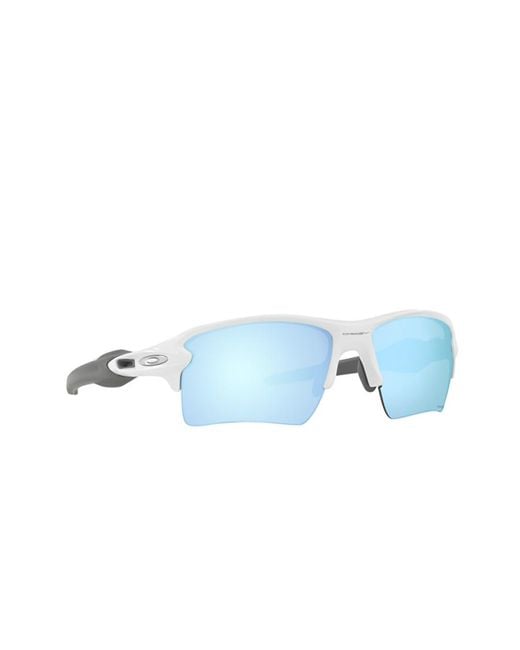 Oakley Blue Flak Geometric-Frame Sunglasses for men