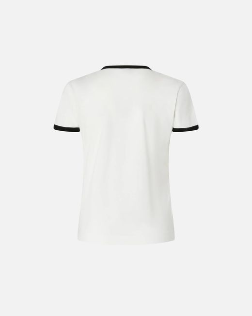 Pinko White Contrast Trim Logo T-Shirt