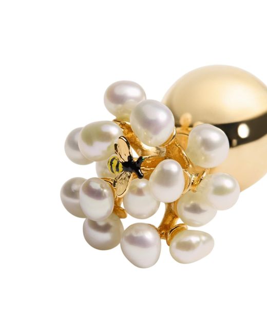 Dior Metallic Pearl Earrings