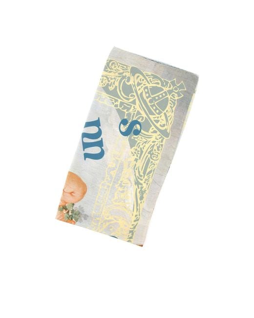 Vivienne Westwood Blue Primavera Cherubs Print Scarf