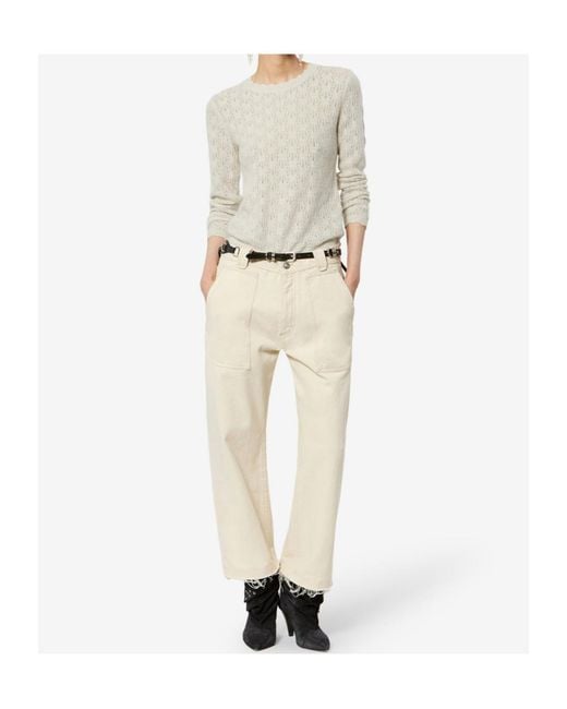 Isabel Marant White Obeline Pullover