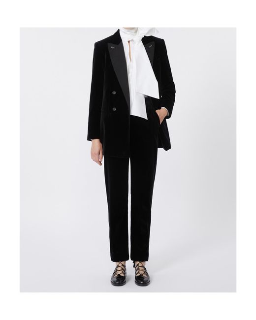 Max Mara Black Double-Breasted Tailored Jacket