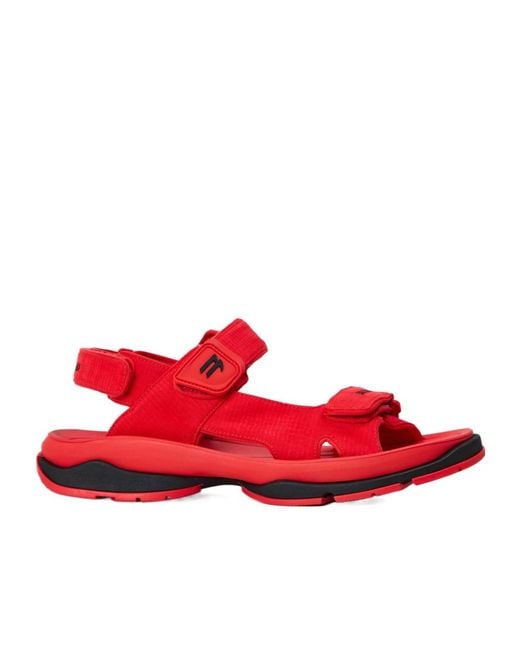 Balenciaga Red Logo Detail Sandals for men