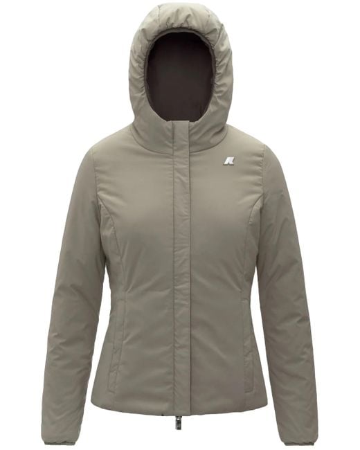 K-Way Brown Logo Cotton Jacket
