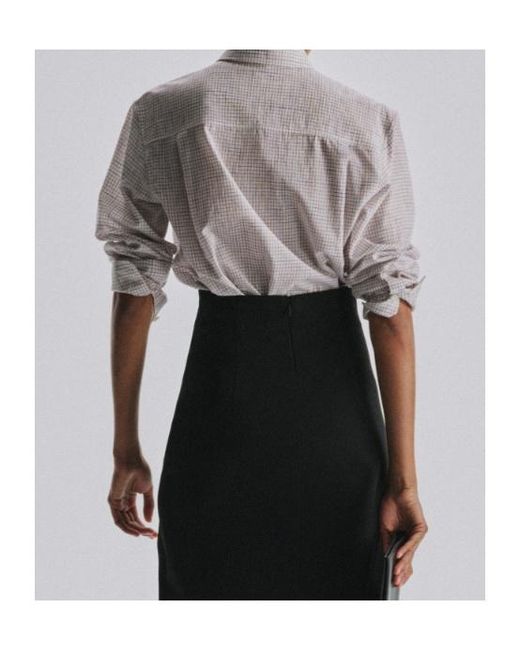 The Row White Dalan Checked Button-Up Shirt