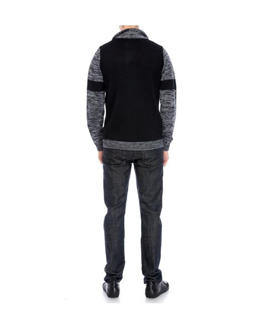 EA7 Gray Knitted Cardigan for men