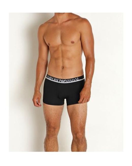 Emporio Armani Blue Elastic Waist Panties for men