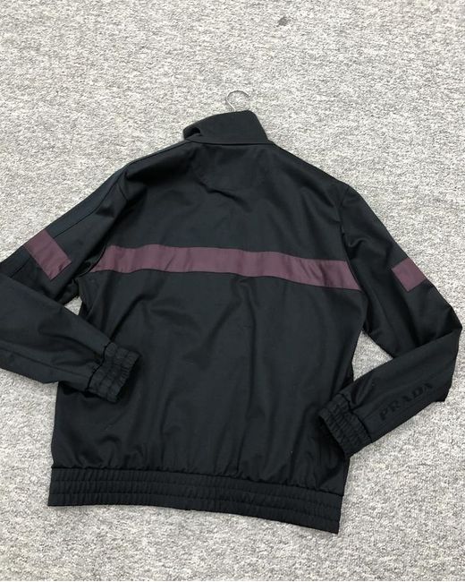 Prada Black Striped Casual Jacket for men