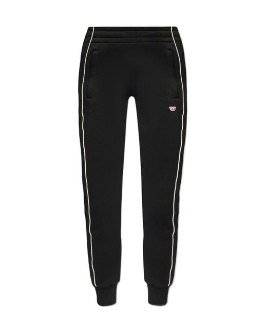 DIESEL Black P-Jam-Piping-D Sweatpants